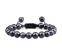 HAGTRB Xfzjchap Bracciale perle da 8 mm per donne e uomini, bracciale in pietra yoga intrecciata regolabile da 6,5-12 pollici, gioielli di moda