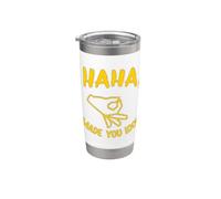 Haha Made You Look Funny Finger Circle Hand Game Gag Bicchiere termico in acciaio inox doppia parete