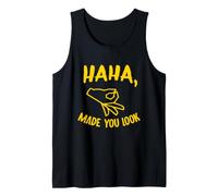 Haha Made You Look Funny Finger Circle Hand Game Gag Canotta