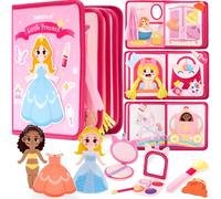 hahaland Busy Board Principessa Bambina - Libro Interattivo Pannello di Feltro Montessori Book - Giochi attività Tavolo Bimba Regalo di Compleanno 3-5 Anni