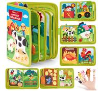 Hahaland Montessori Busy Book Libro Interattivo Educativo 1-3 Anni Giochi Sen...