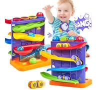 hahaland Pista Macchinine 2 Anni Bambino, 2 in 1 Giochi Bambini 1 2 3 Anni