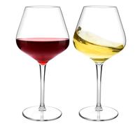 HAHASHOW Bicchiere da Vino Tritan Plastica Calici Vino 530ml, Set di 2 | Calici plastica rigida lavabili, Resistente agli urt, Senza BPA, Ideali per campeggio, piscina, feste e perfetti come regalo