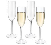 HAHASHOW Bicchieri da Champagne,Calici per Prosecco 170 ml, Set di 4 | 100% Tritan-Plastica,Resistente agli urti e alle rotture, Adatto alla Lavastoviglie, feste ed eventi, come regalo