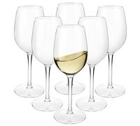 HAHASHOW Divino Calice Vino Bianco, 100% Tritan-Plastica Bicchiere da vino rosso, Adatto alla Lavastoviglie, 355ml, Set di 6