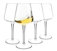 HAHASHOW Tritan-Plastica Bicchiere da Vino Bianco, Set di 4 Divino Calice vino rosso per campeggio festa, Adatto alla Lavastoviglie, 445ml