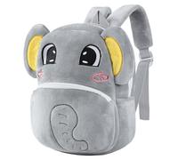 HAHASHOW Zainetto Asilo Bambino 2-4 Anni Zaino Asilo Bimba e Bimbo in Peluche con Design Animali Carini per Asilo e Viaggi (Elefante)