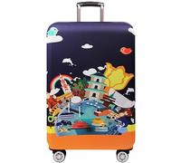 HAHII Copertura per bagagli da viaggio valigia protezione elastica Trolley Caso Copertura Protettiva Adatto, Luoghi famosi in Cina, L（25-28in）