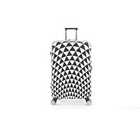 HAHII Copri valigia Elastica Copri Valigia Anti-Polvere con cerniera Copertura Cover Proteggi Valigia M（22-24in） Triangle noir et blanc