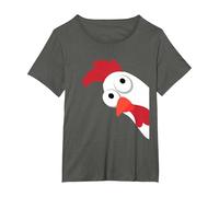 Hahn Huhn Henne Pulcino EI Chicken Maglietta, Donna Plus-Size, Asfalto, 4X