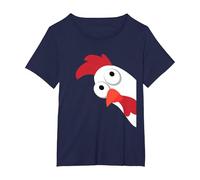 Hahn Huhn Henne Pulcino EI Chicken Maglietta, Donna Plus-Size, Navy, 4X