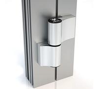 Hahn M9111W000 Nastro per Porta 4-AT, in Alluminio anodizzato, 2 Pezzi, con Vite di Ancoraggio 20/86/58 mm, Colore: Argento