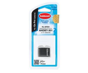 Hahnel HL GP301-302 Batteria Litio-Ion per GoPro con Capacità 1260 mAh, 3.7V, 4.7 Wh, Sostitutiva della Batteria AHDBT-302/301, Nero/Antracite