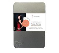 Hahnem?hle DFA - Carta fotografica "FineArt Baryta Satin", 300 g/m?, 100% cellulosa alfa, 30 fogli in scatola di metallo, 10 x 15 cm