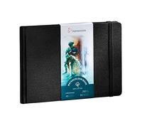 Hahnem?hle Watercolour Book 100% cotone opaco, 250 g/m?, incollato su superficie, 30 fogli / 60 pagine, per acquerelli (A5, formato paesaggio)