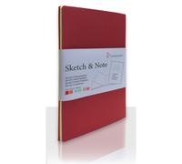 Hahnemhle 10628870 SKETCH & NOTE 125G/M2 NOTEBOX ROSSO SET TAM A6 20