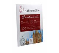Hahnemühle - Blocco incollato 4 lati - Britannia - 30 x 40 cm - 300 g/m² - 12 fogli - grana fine
