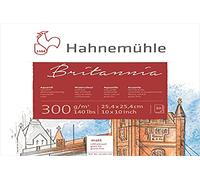 Hahnemühle Britannia - Blocco ad acquerello, 300 g/m², 30 fogli, 25,4 x 25,4 cm