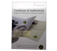 Certificato di autenticità Hahnemühle A4 Box 25 vel