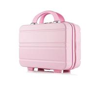 HAHONIA Shell Vanity Cases - Custodia portatile per cosmetici, con cerniera, impermeabile, per donne, Rosa, L