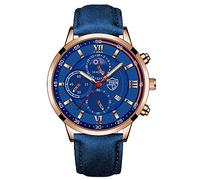 hahuha Orologio da polso analogico al quarzo, da donna, alla moda, sportivo, con cassa in acciaio inox, cinturino, 4-E, misura unica, Cinturino