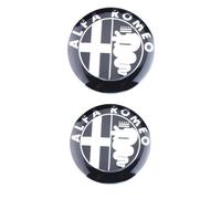 HAHYHL Emblema per Alfa Romeo Giulia 2016-2022,Nero griglia Anteriore Logo Stemma Bagagliaio Cofano Posteriore Lettere Adesivo Distintivo Metallo Decorazione Accessori Styling Modifica