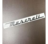 HAHYHL Emblema per Maserati Ghibli 2017-2025,Nero griglia Anteriore Logo Stemma Bagagliaio Cofano Posteriore Lettere Adesivo Distintivo Metallo Decorazione Accessori Styling Modifica