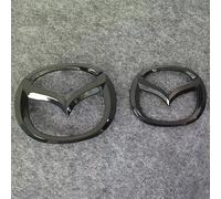 HAHYHL Emblema per Mazda MX-5 ND 2015-2018,Nero griglia Anteriore Logo Stemma Bagagliaio Cofano Posteriore Lettere Adesivo Distintivo Metallo Decorazione Accessori Styling Modifica,Just Front+Back