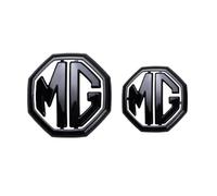 HAHYHL Emblema per MG ZS 2020-2024,Nero griglia Anteriore Logo Stemma Bagagliaio Cofano Posteriore Lettere Adesivo Distintivo Metallo Decorazione Accessori Styling Modifica