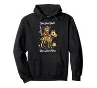Hai Appena festeggiato Il Tuo ultimo Haw Skeleton Cowboy Horse Halloween Felpa con Cappuccio
