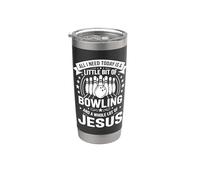 Hai bisogno di Bowling e Jesus per cristiani e cattolici Bicchiere termico in acciaio inox doppia parete
