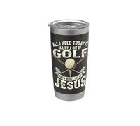 Hai bisogno di Golf e Jesus per cristiani e cattolici Bicchiere termico in acciaio inox doppia parete