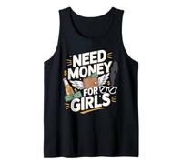 Hai Bisogno di Soldi per la Festa delle Ragazze & Date Umoristiche degli Uomini di Cash Humor Canotta