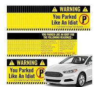 Hai Parcheggiato Come Un Idiota Card | 50 Pezzi Cartelli Di Divieto Multiuso | Accessori Auto Originali E Umoristici Per Segnalare Occupazione Temporanea