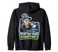 Hai Provato a riavviare Funny IT Support Tech Men Felpa con Cappuccio