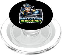 Hai provato a riavviare Funny IT Support Tech Men PopSockets PopGrip per MagSafe