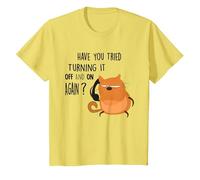 Hai Provato a spegnerlo e riaccendere Maglietta, Bambini, Limone, 8 Anni