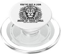 Hai un leone dentro quei polmoni cristiani religiosi PopSockets PopGrip per MagSafe