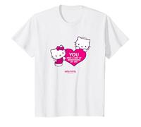 Hai Un Modo di illuminare la mia Giornata - Hello Kitty Maglietta, Bambini, Bianco, 4 Anni