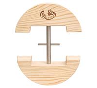 HAIBEIR Barella per cappelli in legno, con fibbia regolabile aggiornata, resistente, facile da usare, di grandi dimensioni da 18,5 cm a 25 cm, Legno chiaro., L