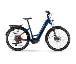 Haibike TREKKING 4 - Low blue/orange/silver Taglia 45