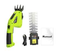 Haibinsuo Tagliasiepi elettrico senza fili 2 in 1 da 3,6 V e cesoia per erba con doppie lame intercambiabili, design leggero e portatile per giardini, cortili, arbusti, corpo in ABS, batteria