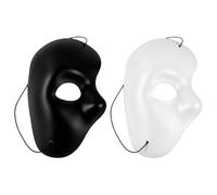 HAICN 2 maschere a mezzo viso in maschera da Opera Mezze maschere classiche in stile veneziano, per Halloween, Natale, Mardi Gras, costume da matrimonio