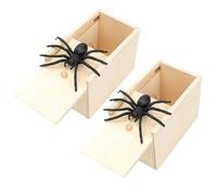 HAICN 2 pezzi Spider in una scatola scherzo ragno scatola scherzo in legno scherzo divertente scherzo malizia regali pratici per adulti e bambini Halloween pesce d'aprile