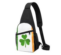 HAICOM Borsa a tracolla con stampa anni '90, piccola borsa a tracolla casual divertente per donne e uomini, adatta per viaggi, sport, corsa, Bandiera irlandese., Taglia unica