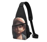 HAICOM Borsa a tracolla con stampa di lago, piccola borsa a tracolla casual divertente per donne e uomini, adatta per viaggi e corsa, Occhi nostalgia, Taglia unica