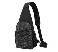 HAICOM Borsa a tracolla con stampa di palme, piccola borsa a tracolla casual divertente per donne e uomini, adatta per viaggi, sport, corsa, Chimica della Scienza Astratta, Taglia unica