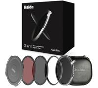 Haida 82 mm U-LR Magnetic X in 1 Filter 1-5 Stops CPL-VND+ 3-7 Stops Enhancer + Magnetic Mist Black 1/4 +Adapter Ring +Lens Cap + Brown Filter Case( NanoPro Series Silver&Black)