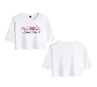 Haiden Henderson Merch Hell of a Good Time Crop Top Graphic T-Shirt Donna Manica Corta, bianco, M