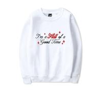 Haiden Henderson Merch Hell of a Good Time, felpa con cappuccio girocollo per uomo e donna, bianco, M